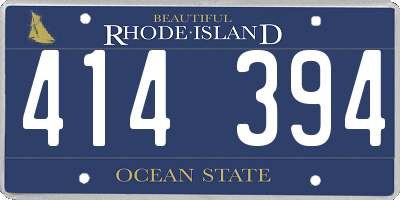RI license plate 414394