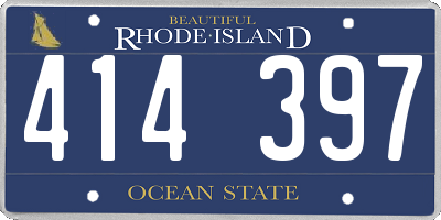 RI license plate 414397