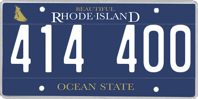 RI license plate 414400