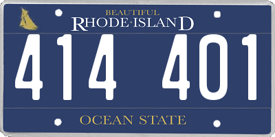 RI license plate 414401