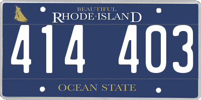 RI license plate 414403
