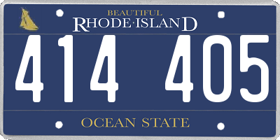 RI license plate 414405