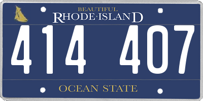 RI license plate 414407