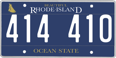 RI license plate 414410