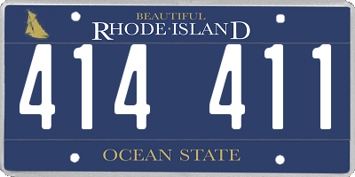 RI license plate 414411