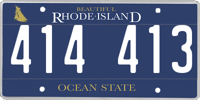 RI license plate 414413