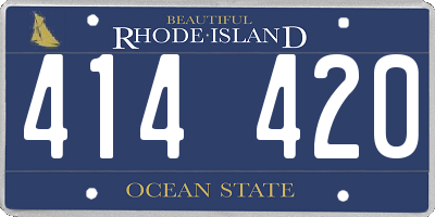 RI license plate 414420