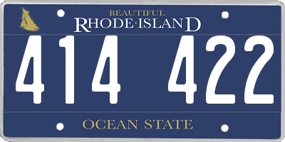 RI license plate 414422