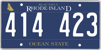 RI license plate 414423