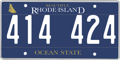 RI license plate 414424