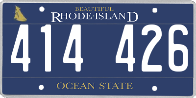 RI license plate 414426