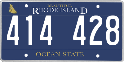RI license plate 414428