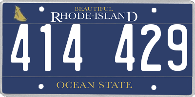 RI license plate 414429