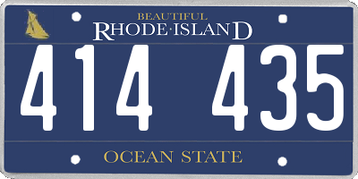 RI license plate 414435