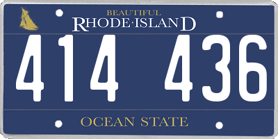 RI license plate 414436