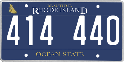 RI license plate 414440