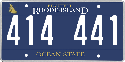 RI license plate 414441