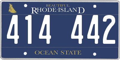 RI license plate 414442