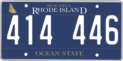 RI license plate 414446
