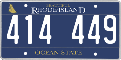 RI license plate 414449