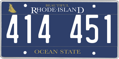 RI license plate 414451