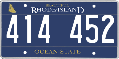 RI license plate 414452