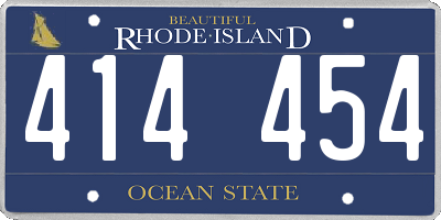 RI license plate 414454