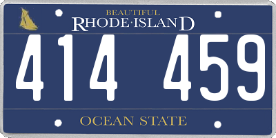 RI license plate 414459
