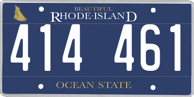 RI license plate 414461