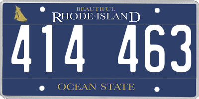 RI license plate 414463