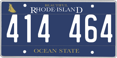 RI license plate 414464