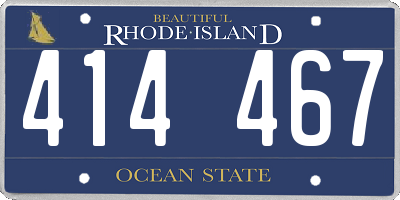 RI license plate 414467