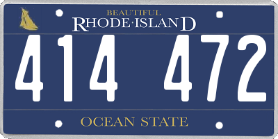 RI license plate 414472