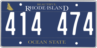 RI license plate 414474