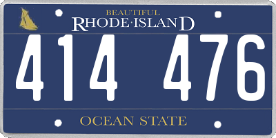 RI license plate 414476