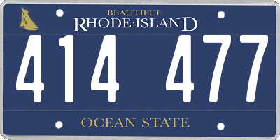 RI license plate 414477