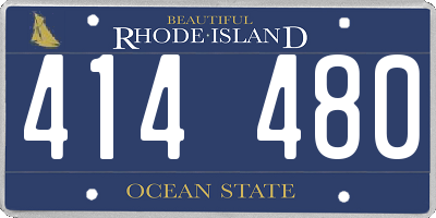 RI license plate 414480