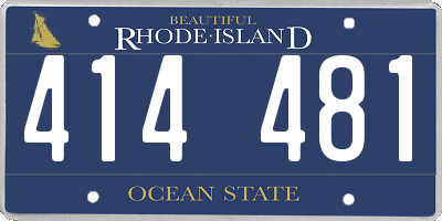 RI license plate 414481