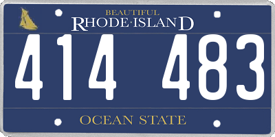 RI license plate 414483
