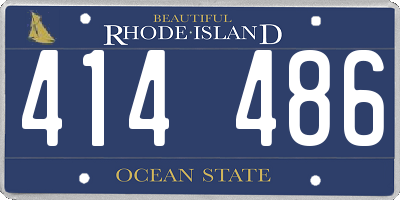 RI license plate 414486
