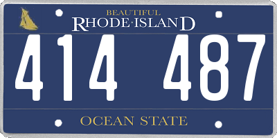 RI license plate 414487