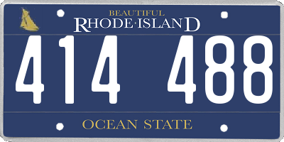 RI license plate 414488