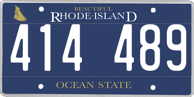 RI license plate 414489