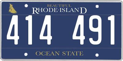 RI license plate 414491