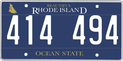 RI license plate 414494