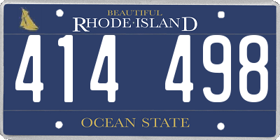 RI license plate 414498