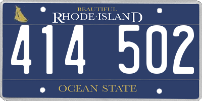 RI license plate 414502