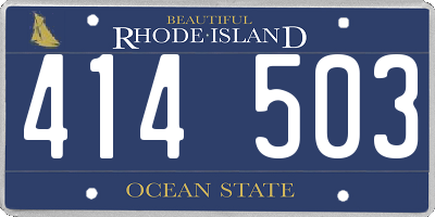 RI license plate 414503