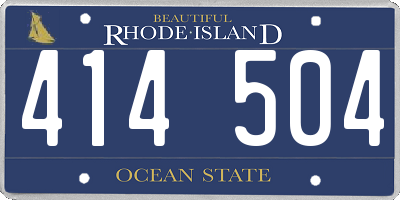 RI license plate 414504