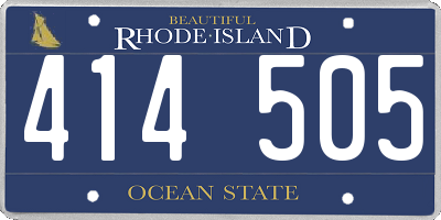 RI license plate 414505